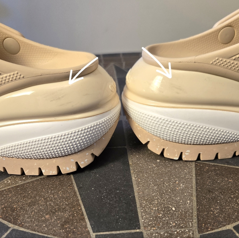 Crocs Mega Crush Platform Clogs In Chai - Picture 15 of 15